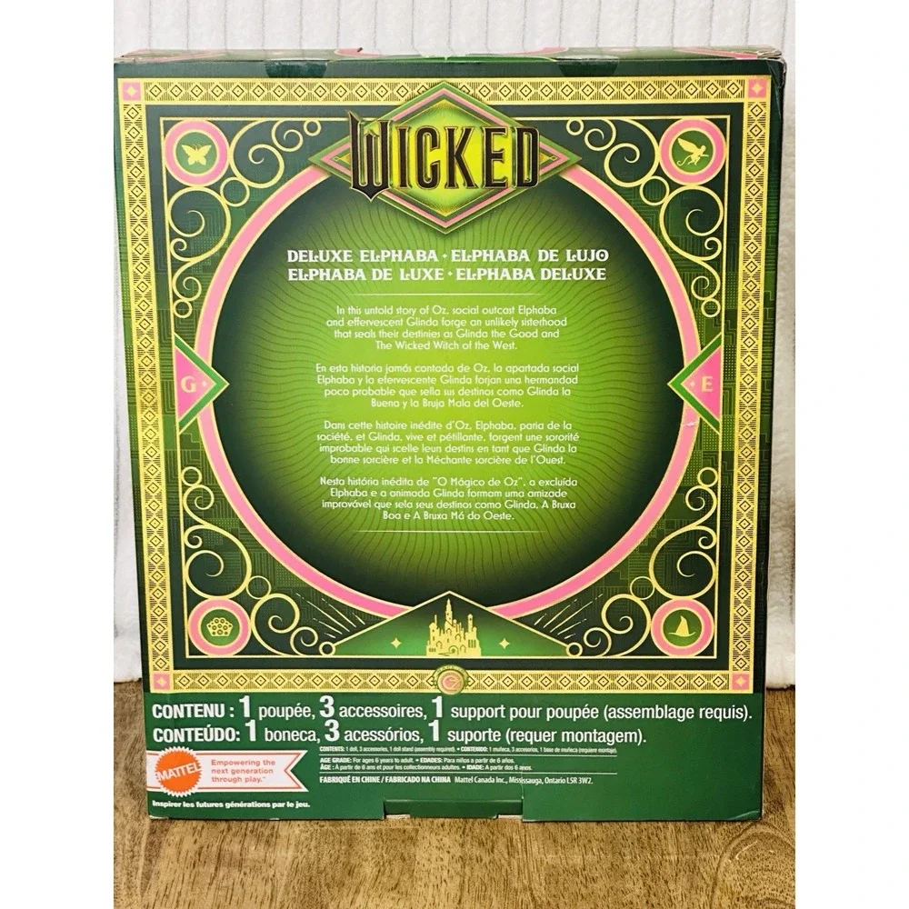 Mattel Wicked Movie Deluxe Elphaba Doll New in‎ Box Collector Edition Toy